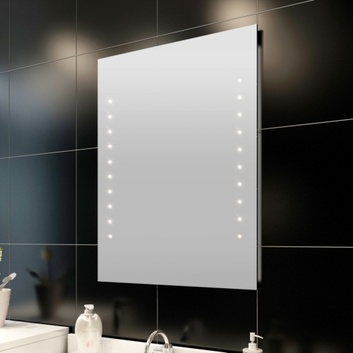 specchio da bagno 50 x 60 cm (L x H) con luci a LED