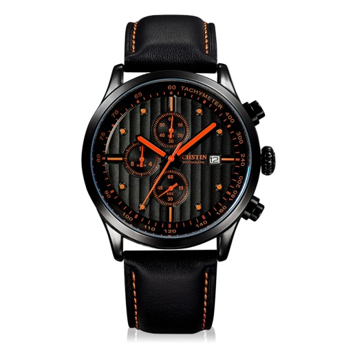

OCHSTIN Genuine Leather Water-resistant Men's Quartz Wristwatch