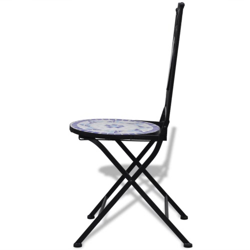 

Mosaic Bistro Chair Blue / White Set of 2