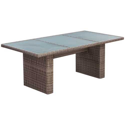 

13 pcs. Dining table poly rattan