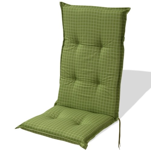 

garden chair seat cushion 4 pcs 117x49 cm Green