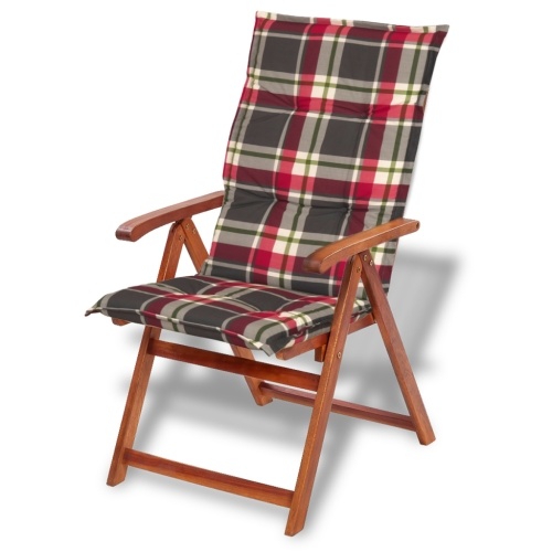 

garden chair seat cushion 4 pcs 117x49 cm red and green