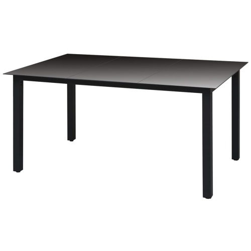 

17 pcs. Garden dining table with upholstery poly rattan aluminum