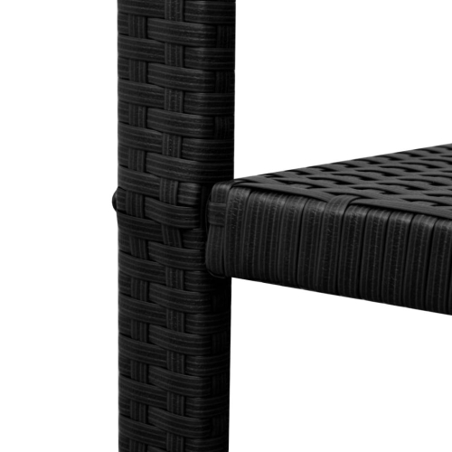 

Три Piece Открытый качалка стул и стол Набор Poly Rattan Черный