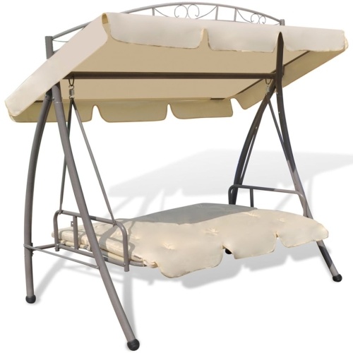 

Sun lounger с солнечной крышей песок белый