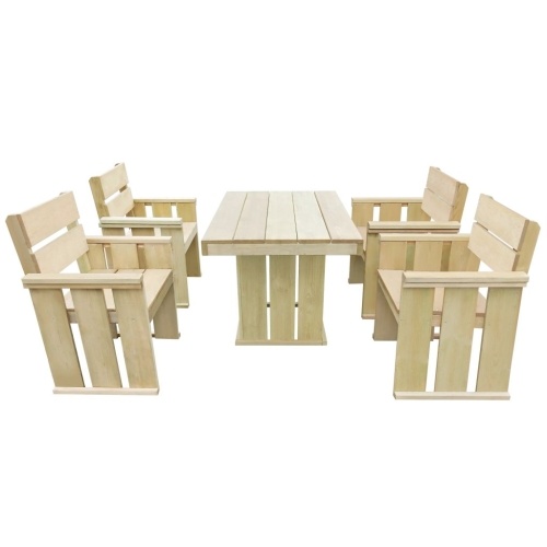 

Garden Bar Table Bar Stools 110x75x74 cm Pine Wood Impregnated