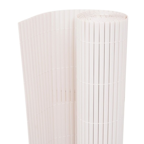 Gartenzaun Doppelseitig 150×300 cm Weiß