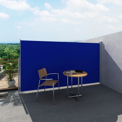 Patio Terrace Side Awning 160 x 300 cm Blue