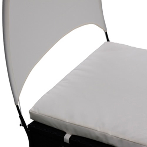 

Rattan Lounge Bed Black with Canopy