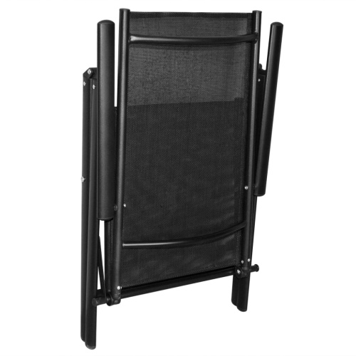 

Outdoor Dining Set 9 Pieces Aluminium Black Folding