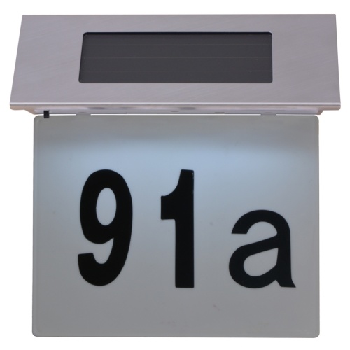 

Solar LED House Number Light Stainless Steel