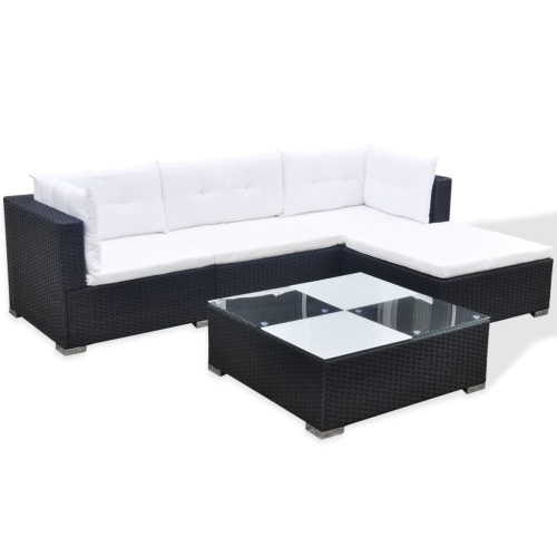 

14 Piece Garden Sofa Set Poly Rattan Black (только для Великобритании / IE / FI / NO)