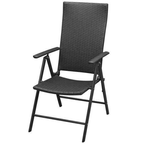

Outdoor Dining Set 7 Pieces Aluminium and Poly Rattan