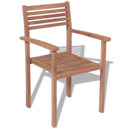 Outdoor Stackable Chairs 2 pcs Teak