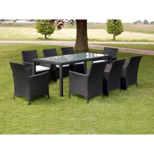 

17 шт. Набор для садовой мебели Poly Rattan Black