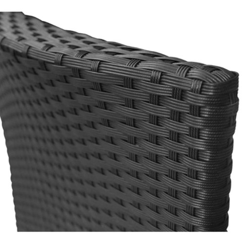 

Garden Chair Set 2 pcs Poly Rattan Black