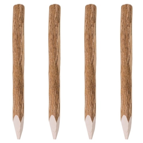 

Hazel Wood Wooden Pointed Fence Posts 4 pcs 90 cm