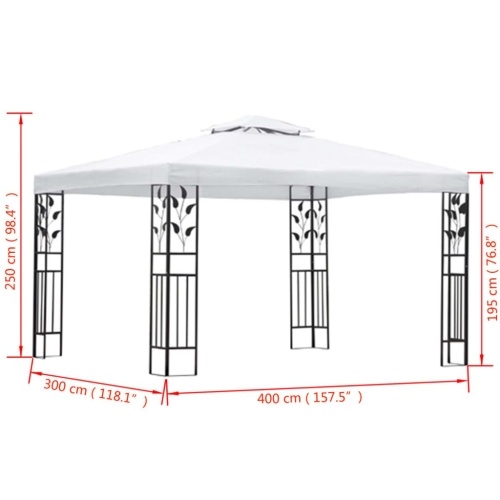 

Gazebo Белый 3x4 м