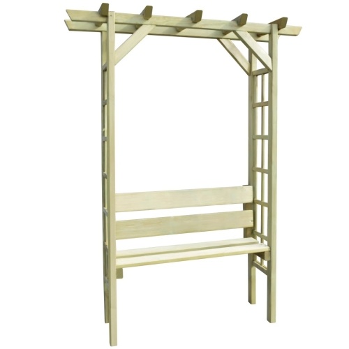 

Garden Pergola with Bench 150x50x200 cm Impregnated Pinewood