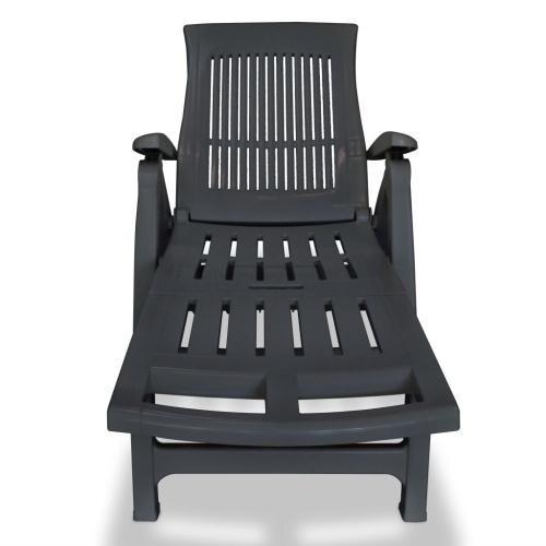 

Sunlounger с подставкой для ног Пластиковый антрацит