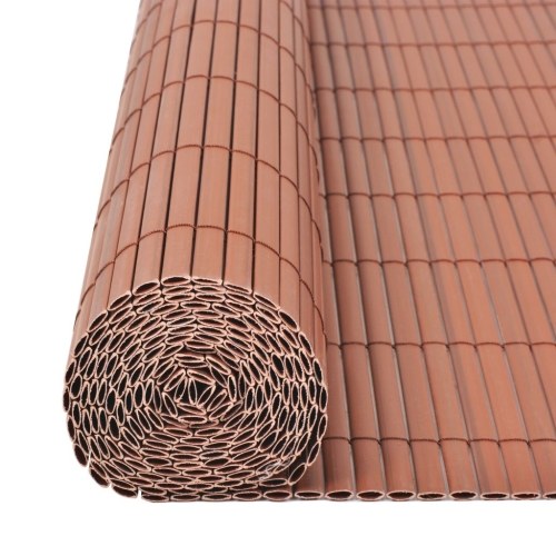 

Double-Sided Garden Fence 90x500 cm Brown