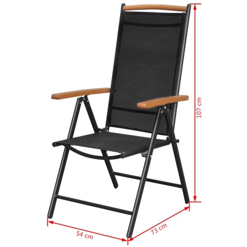 

Garden Play Set 7 pcs Foldable Aluminum Black
