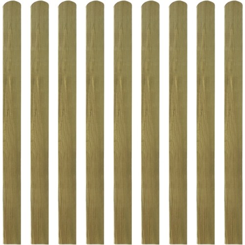 latte impregnated wooden fence 10 pcs 120 cm