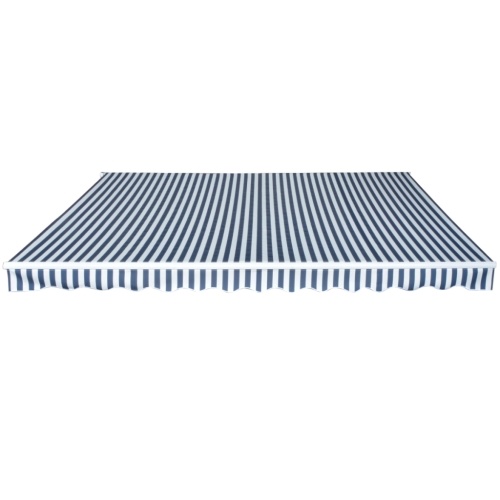 

Manual folding awning 450 cm Blue and white