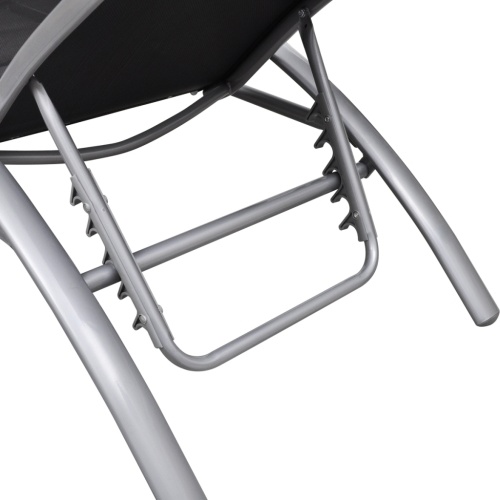 

Chair set 3 pcs Aluminum Black