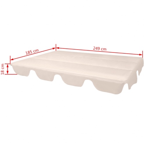 

Spare roof for garden swing Beige 249 x 185 cm