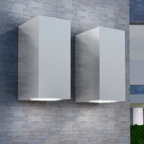 

2 Piece Square Outdoor Wall Light Down / Up