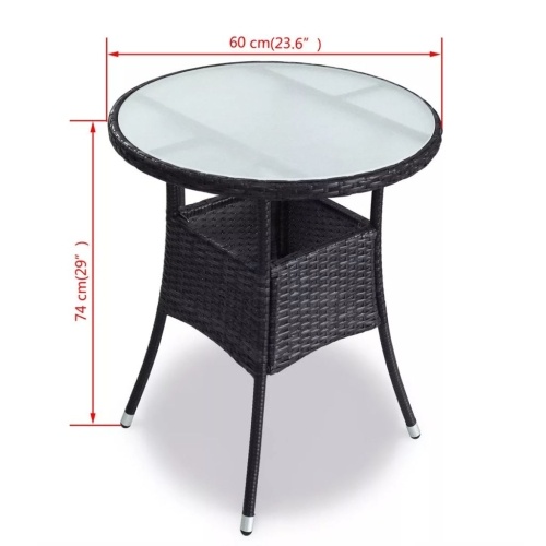 

Garden furniture 5 pcs Black Braided resin