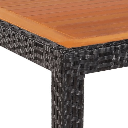 

Rattan garden table Table top acacia wood 190x90x75cm