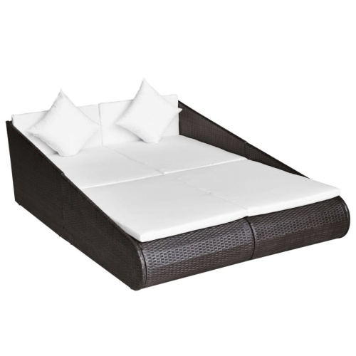 

Rest bed Braided resin 201 x 139 x 58 cm Brown