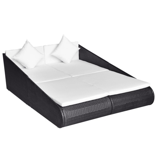 

Rest bed Braided resin 201 x 139 x 58 cm Black