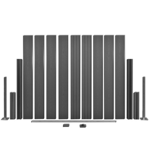 

Gray Wood Composite Wood Fence Panel