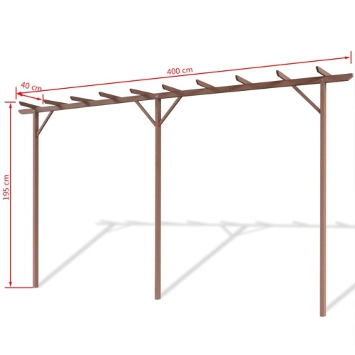 

Pergola WPC 400 x 40 x 195 cm Brown