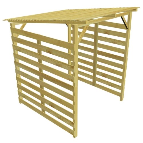 Shelter for storage of firewood for garden Pine impregnated