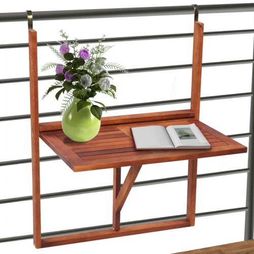 Foldable Balcony Table Wood