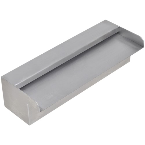 

Rectangular Waterfall Pool Fountain Stainless Steel 11.8"