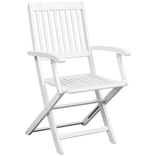 

folding chairs wooden dining 2 pcs white acacia