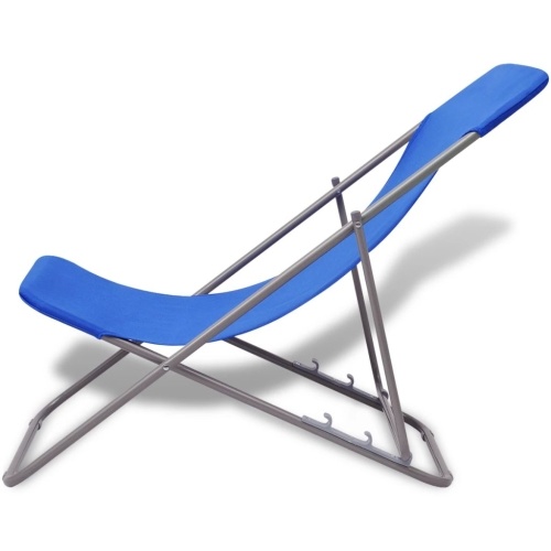 

folding beach chair 2 pcs. blue