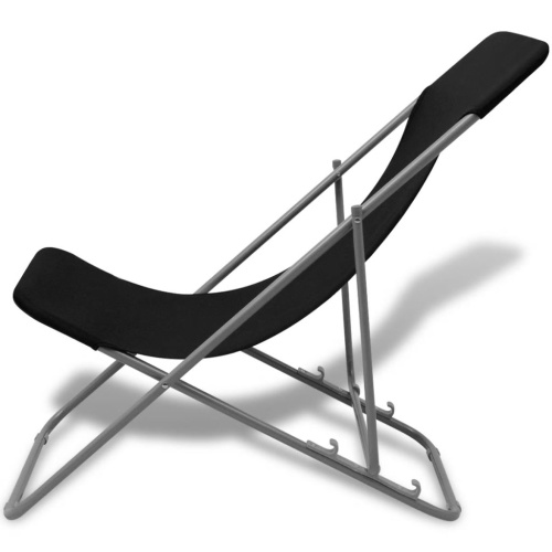 

folding beach chair 2 pcs. Black