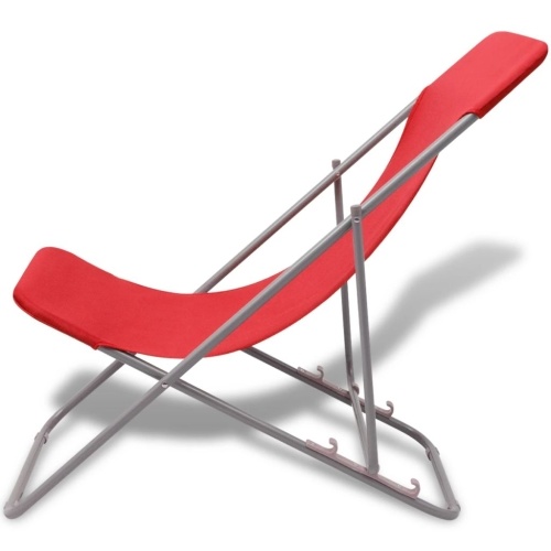 

Folding Beach Chairs 2 pcs Red