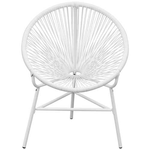 

White PE rattan garden chair