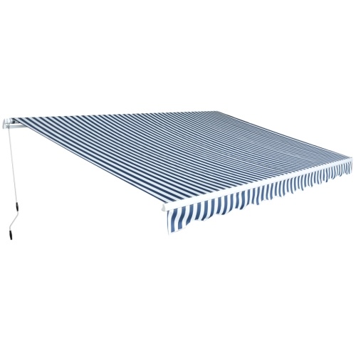 

Foldaway manual operation awning 450 cm blue and white