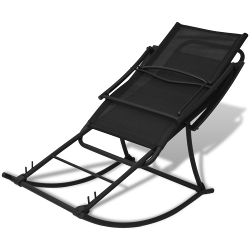 

Black folding garden rocking chairs