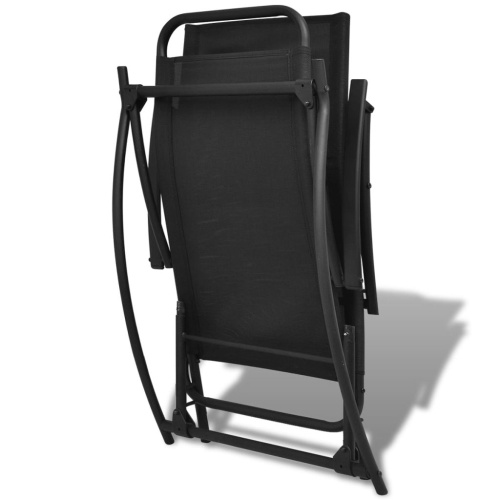 LifeXL Foldable Garden Rocking Chair Black