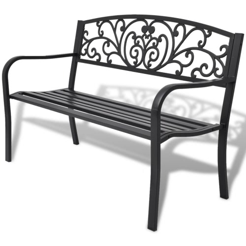 Garden Bench noire en fonte de fer