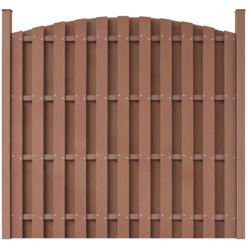 Round fence panel WPC gray